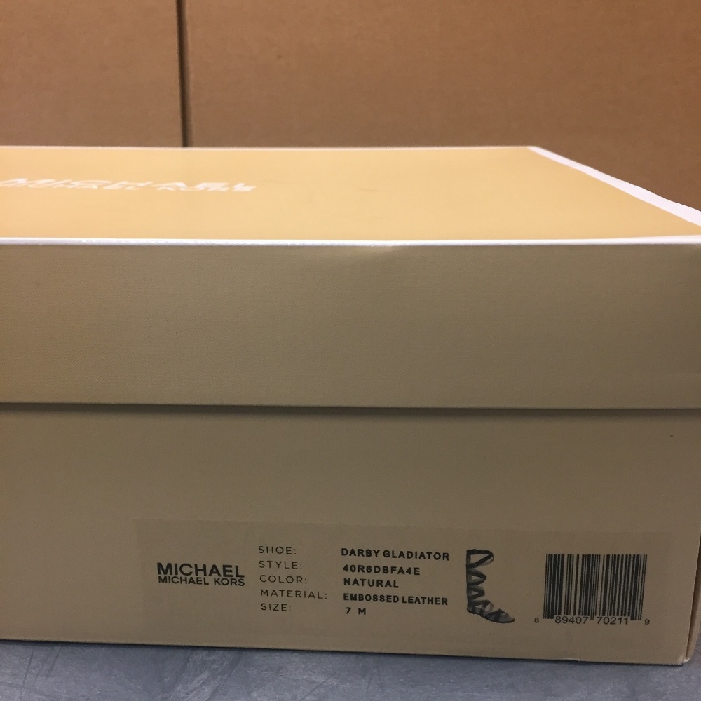 Michael Kors Darby Snakeskin Leather Gladiator San - Picture 2 of 7
